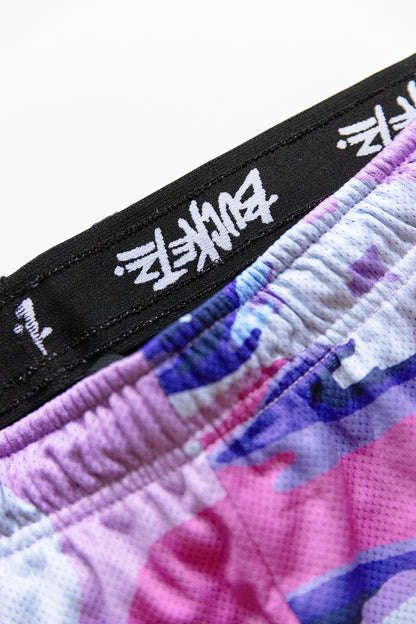 ALL DAY MESH SHORTS purple camouflage