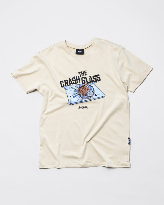 BUCKETZ CRASH THE GLASS T-SHIRT beige