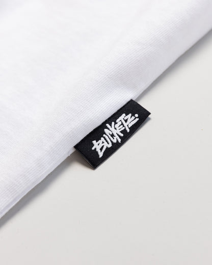 BUCKETZ ON FIRE LONGSLEEVE white
